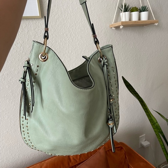 Stud and Stitch Expandable Single Strap Hobo Bag - Picture 3 of 9